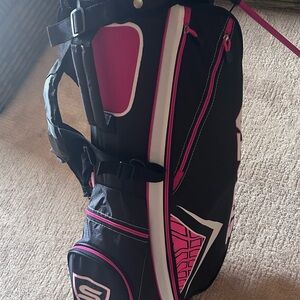 Black and Pink Travel Bag with Sleek Design